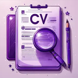 review CV vector image